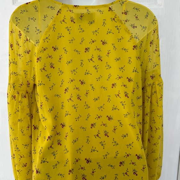 Highline Collective yellow floral print blouse, extra small - Picture 8 of 8